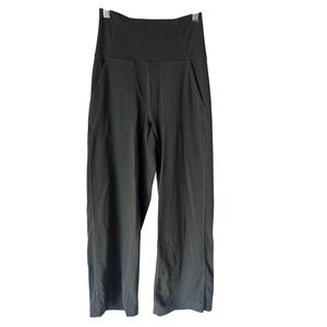 Lululemon Align Wide Leg Crop Pants Black High Rise Nulu Size 2
